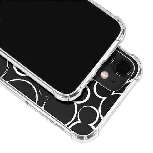 Disney Mickey Mouse Logo Pattern iPhone 12 Clear Case