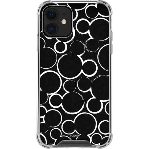 Disney Mickey Mouse Logo Pattern iPhone 12 Mini Clear Case