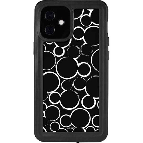Disney Mickey Mouse Logo Pattern iPhone 12 Mini Waterproof Case