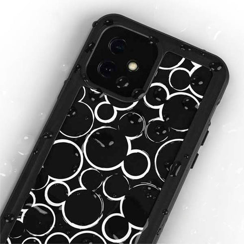 Disney Mickey Mouse Logo Pattern iPhone 12 Mini Waterproof Case