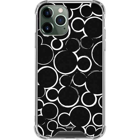 Disney Mickey Mouse Logo Pattern iPhone 12 Pro Clear Case