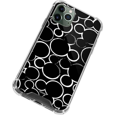 Disney Mickey Mouse Logo Pattern iPhone 12 Pro Clear Case