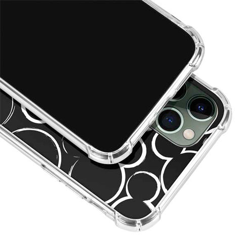 Disney Mickey Mouse Logo Pattern iPhone 12 Pro Max Clear Case