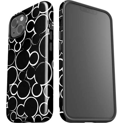 Disney Mickey Mouse Logo Pattern iPhone 15 Plus Impact Case