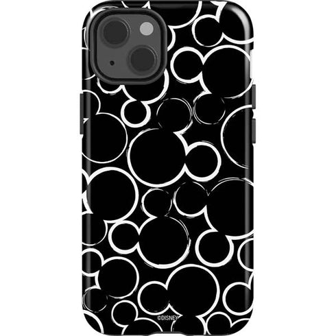 Disney Mickey Mouse Logo Pattern iPhone 15 Impact Case