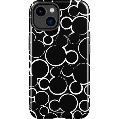 Disney Mickey Mouse Logo Pattern iPhone 15 Plus Impact Case