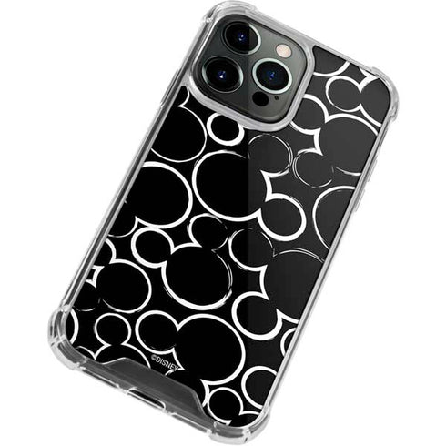 Disney Mickey Mouse Logo Pattern iPhone 15 Pro Clear Case
