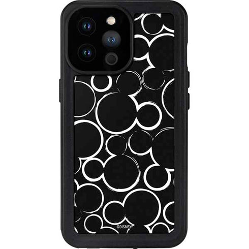 Disney Mickey Mouse Logo Pattern iPhone 14 Pro Max Waterproof Case