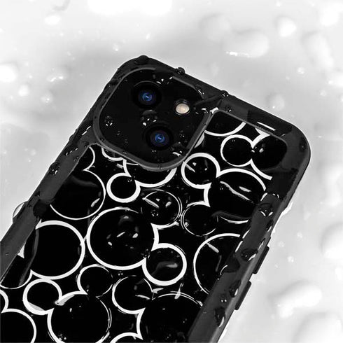 Disney Mickey Mouse Logo Pattern iPhone 15 Plus Waterproof Case