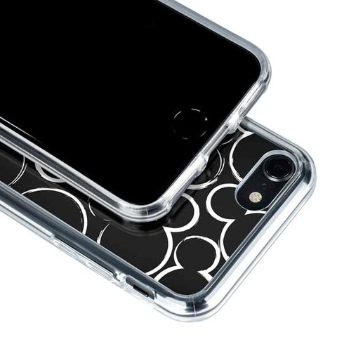 Disney Mickey Mouse Logo Pattern iPhone SE (2nd & 3rd Gen) Clear Case