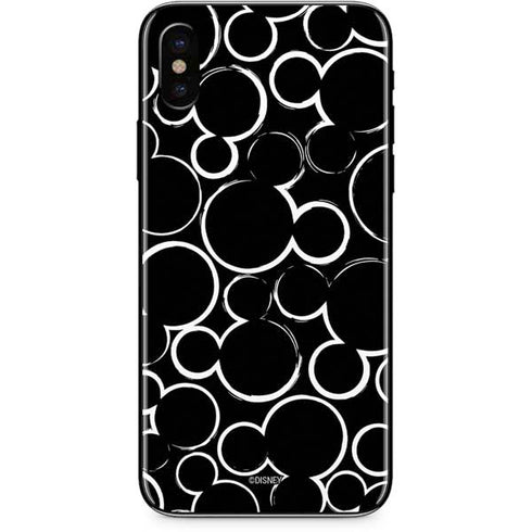 Disney Mickey Mouse Logo Pattern iPhone XS Skin