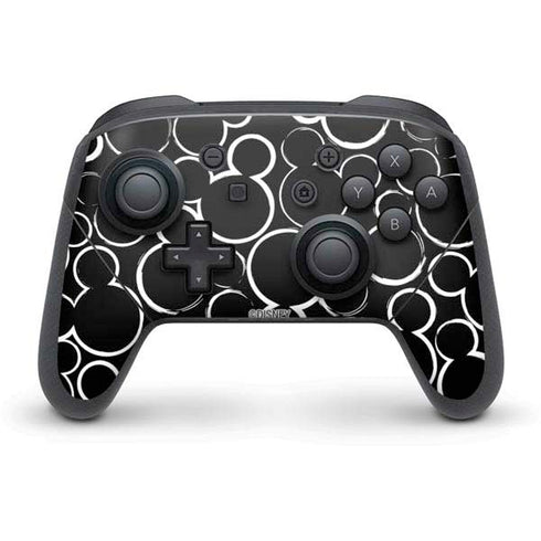 Disney Mickey Mouse Logo Pattern Nintendo Switch Pro Controller Skin