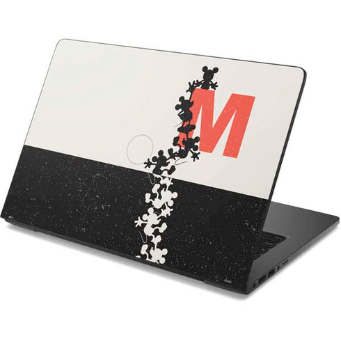 Disney Mickey Mouse Stacked Silhouette Split Dell Chromebook Skin