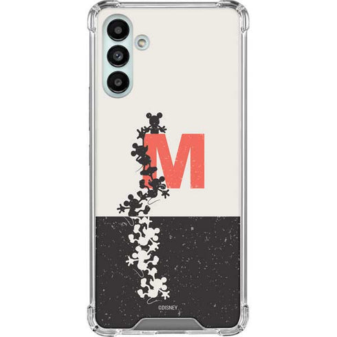 Disney Mickey Mouse Stacked Silhouette Split Galaxy A13 5G Clear Case