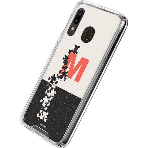 Disney Mickey Mouse Stacked Silhouette Split Galaxy A30 Clear Case
