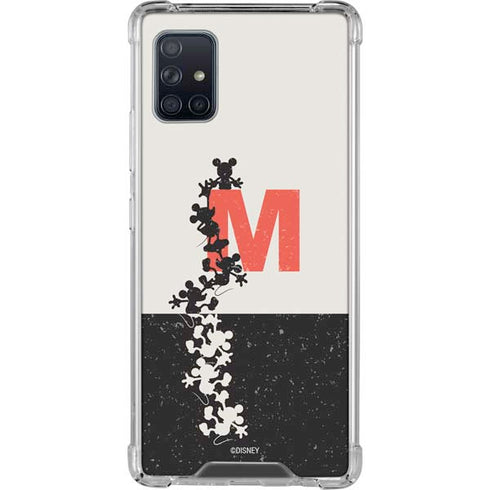 Disney Mickey Mouse Stacked Silhouette Split Galaxy A51 5G Clear Case