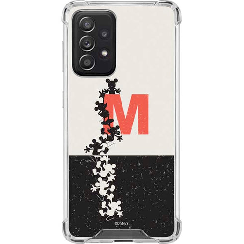 Disney Mickey Mouse Stacked Silhouette Split Galaxy A52 5G Clear Case