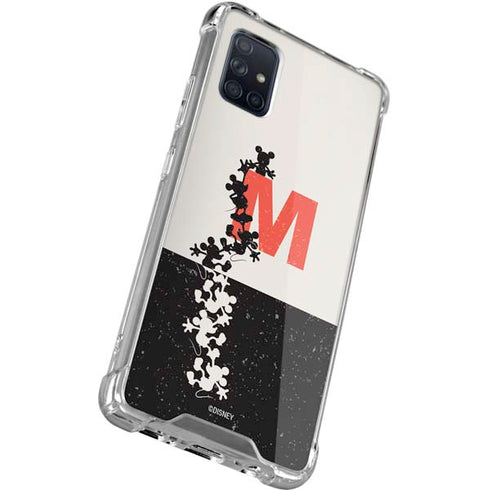 Disney Mickey Mouse Stacked Silhouette Split Galaxy A71 5G Clear Case