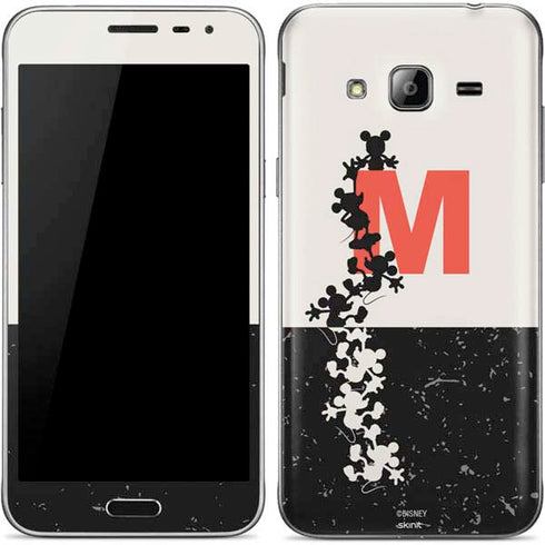 Disney Mickey Mouse Stacked Silhouette Split Galaxy J3 Skin