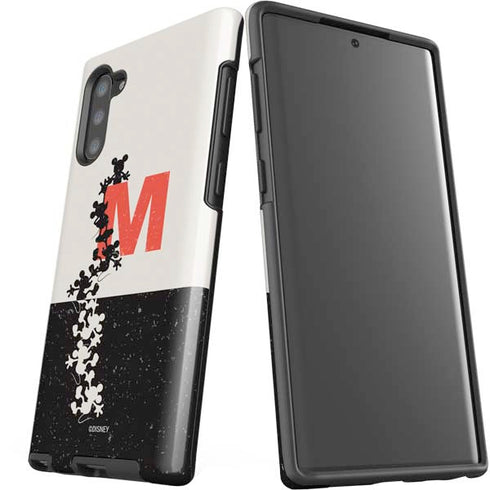 Disney Mickey Mouse Stacked Silhouette Split Galaxy Note 10 Pro Case