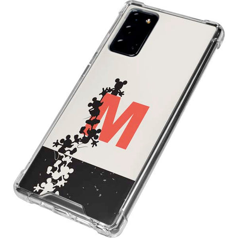 Disney Mickey Mouse Stacked Silhouette Split Galaxy Note20 5G Clear Case