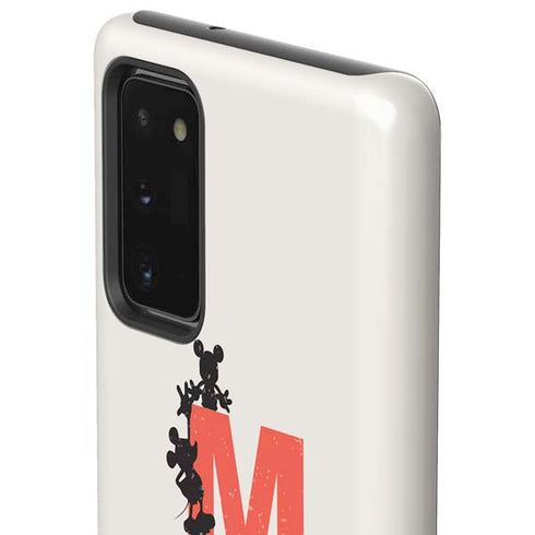 Disney Mickey Mouse Stacked Silhouette Split Galaxy Note20 5G Pro Case