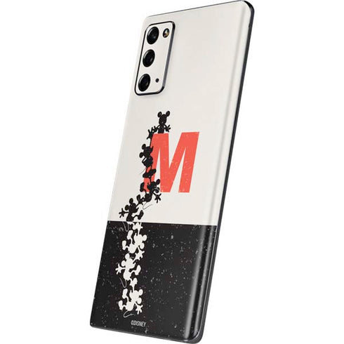 Disney Mickey Mouse Stacked Silhouette Split Galaxy Note20 5G Skin