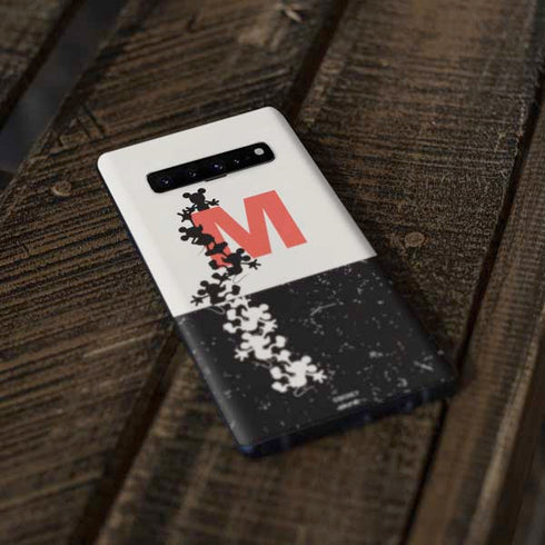 Disney Mickey Mouse Stacked Silhouette Split Galaxy S10 Plus Skin