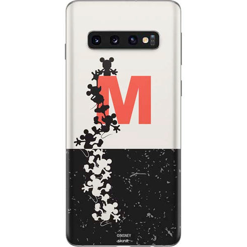 Disney Mickey Mouse Stacked Silhouette Split Galaxy S10 Skin