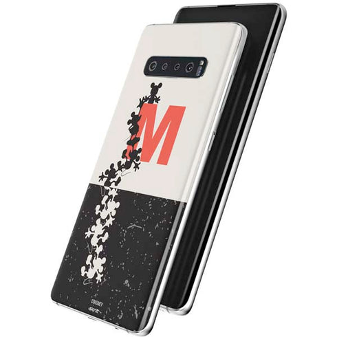Disney Mickey Mouse Stacked Silhouette Split Galaxy S10 Skin
