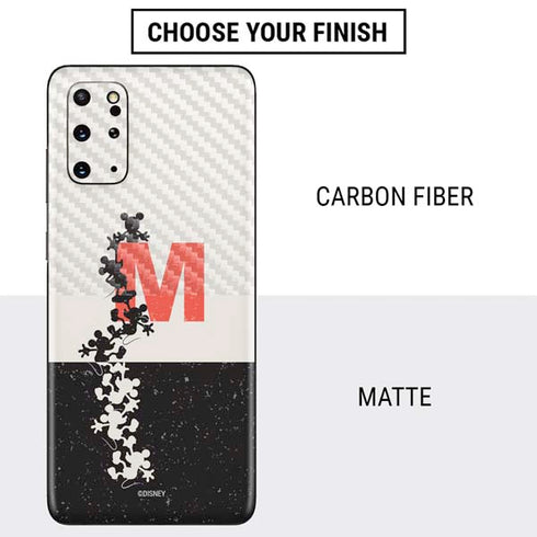 Disney Mickey Mouse Stacked Silhouette Split Galaxy S20 Plus Skin