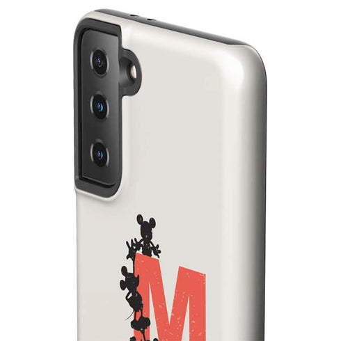 Disney Mickey Mouse Stacked Silhouette Split Galaxy S21 Plus 5G Pro Case