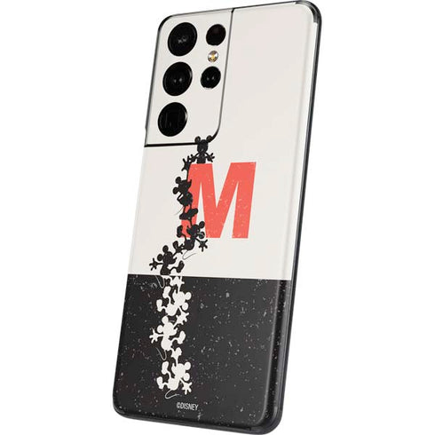 Disney Mickey Mouse Stacked Silhouette Split Galaxy S21 Ultra 5G Skin