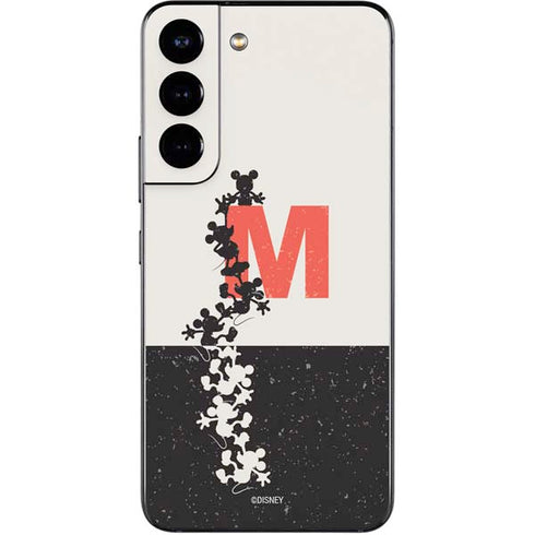 Disney Mickey Mouse Stacked Silhouette Split Galaxy S22 Skin