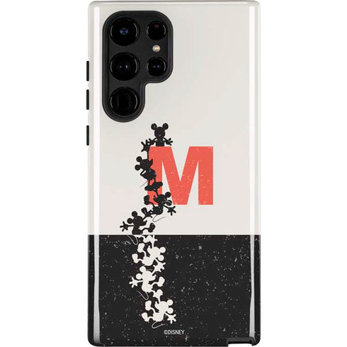 Disney Mickey Mouse Stacked Silhouette Split Galaxy S22 Ultra Pro Case