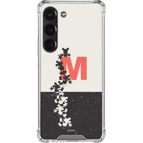 Disney Mickey Mouse Stacked Silhouette Split Galaxy S23 Clear Case
