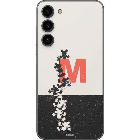 Disney Mickey Mouse Stacked Silhouette Split Galaxy S23 Plus Skin