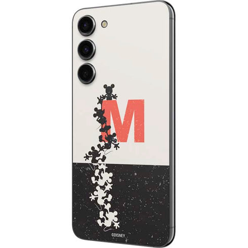 Disney Mickey Mouse Stacked Silhouette Split Galaxy S23 Plus Skin