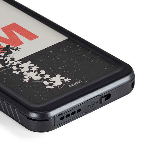 Disney Mickey Mouse Stacked Silhouette Split Galaxy S23 Plus Waterproof Case