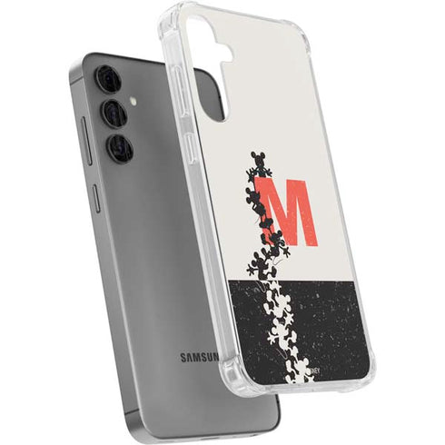 Disney Mickey Mouse Stacked Silhouette Split Galaxy S24 Plus Clear Case