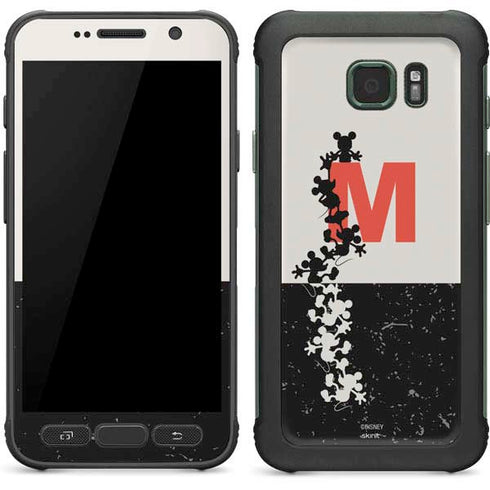 Disney Mickey Mouse Stacked Silhouette Split Galaxy S7 Active Skin