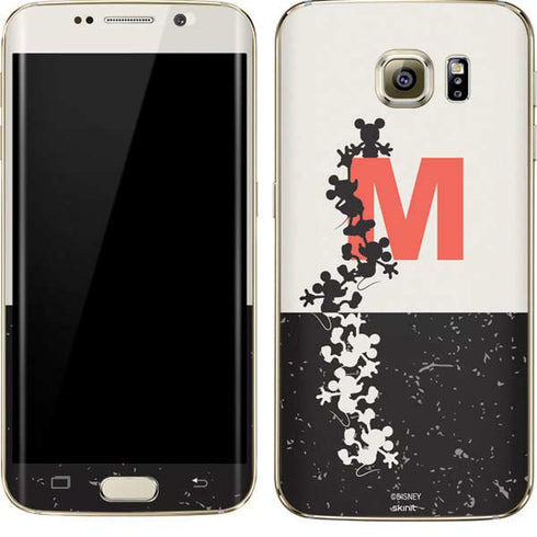 Disney Mickey Mouse Stacked Silhouette Split Galaxy S7 Edge Skin