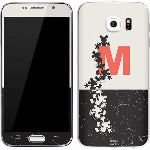 Disney Mickey Mouse Stacked Silhouette Split Galaxy S7 Skin