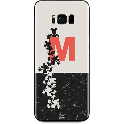 Disney Mickey Mouse Stacked Silhouette Split Galaxy S8 Plus Skin