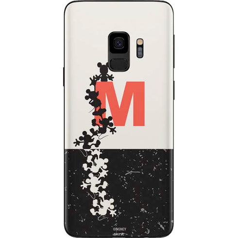 Disney Mickey Mouse Stacked Silhouette Split Galaxy S9 Skin