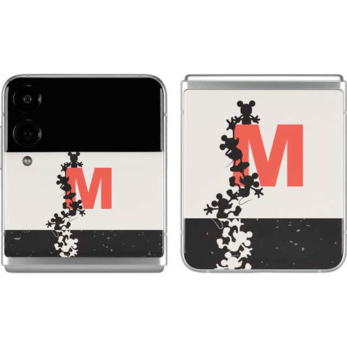 Disney Mickey Mouse Stacked Silhouette Split Galaxy Z Flip4 5G Skin