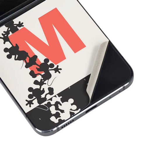 Disney Mickey Mouse Stacked Silhouette Split Galaxy Z Flip5 5G Skin
