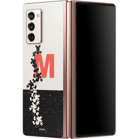 Disney Mickey Mouse Stacked Silhouette Split Galaxy Z Fold2 5G Skin