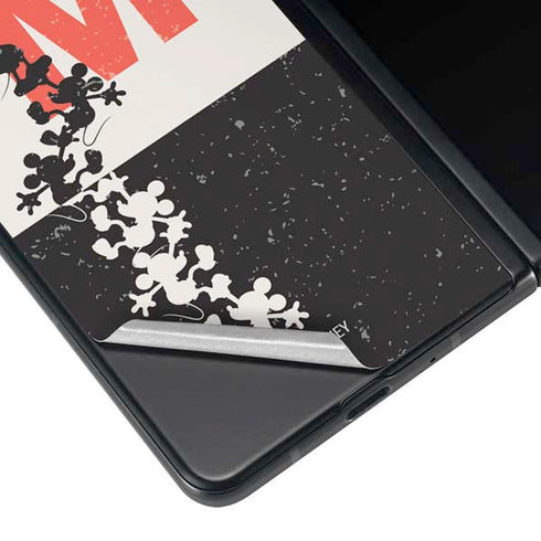 Disney Mickey Mouse Stacked Silhouette Split Galaxy Z Fold4 5G Skin