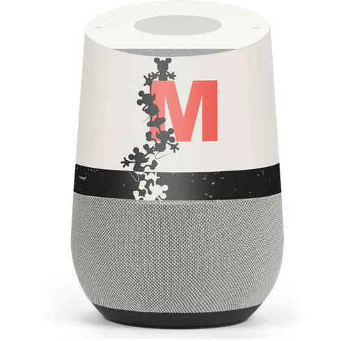 Disney Mickey Mouse Stacked Silhouette Split Google Home Skin